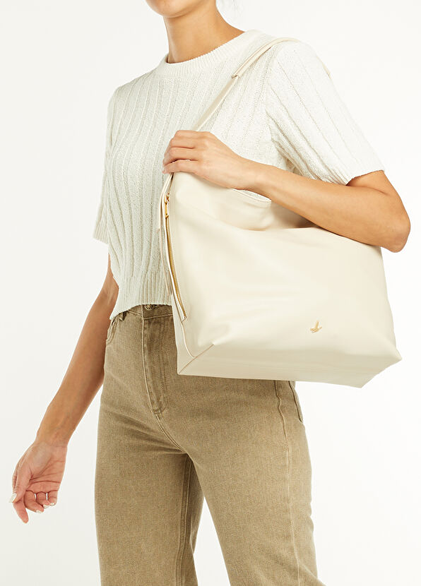 Beymen Club Bej Logolu Kadın Omuz Çantası - 2