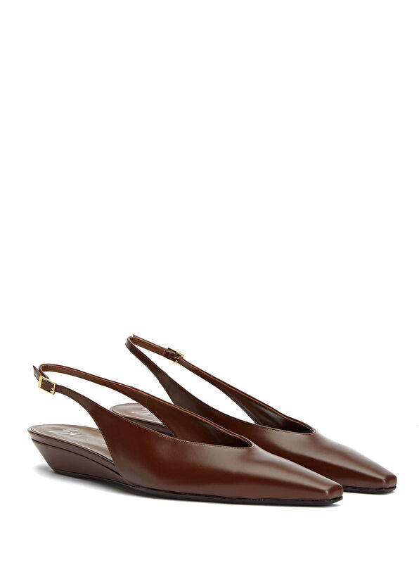 Orsola Koyu Kahverengi Deri Babet - Görsel 3