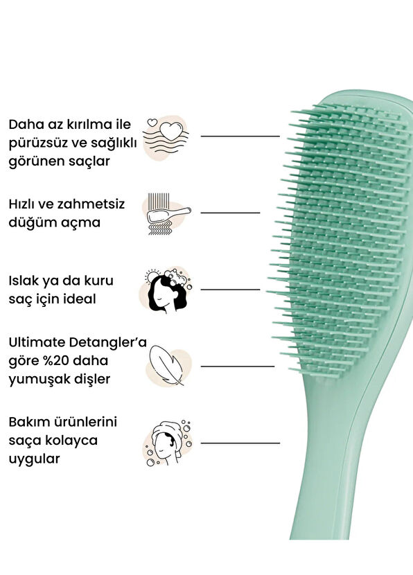 Tangle Teezer Wet Detangler Fine & Fragile Dark Teal Saç Fırçası - 2