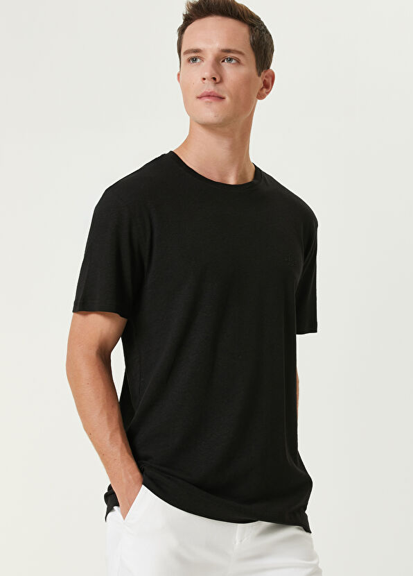 Beymen Club Siyah Logo Detaylı T-shirt - 2