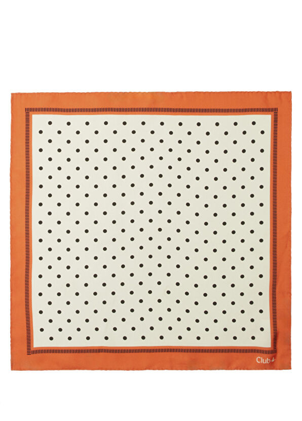 Beymen Club Ecru Polka Dot Silk Scarf - 1