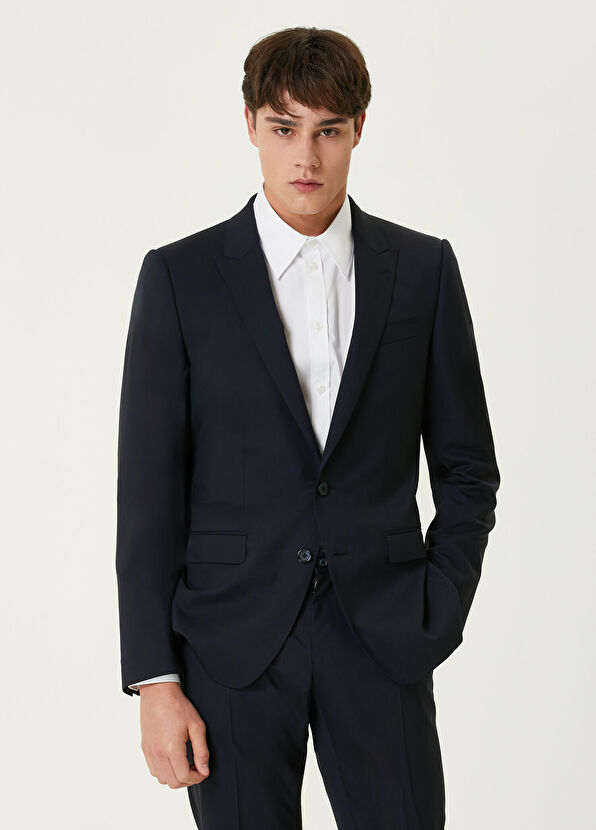 Dolce&Gabbana Martini Lacivert Yün Takım Elbise - 2