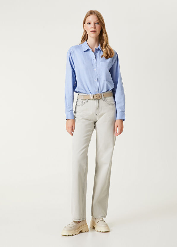 Beymen Club Taş Geniş Paça Jean Pantolon - 1