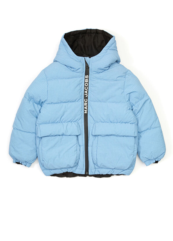 Marc Jacobs Mavi Siyah Kapüşonlu Erkek Çocuk Mont - 1