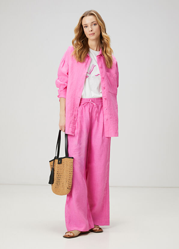 Beymen Club Pink Linen Trousers - 2
