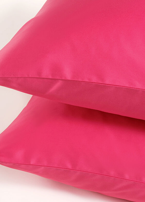 Zsa Zsa Zsu Solıd Fuşya  Pamuk Saten 2'li Yastık Kılıfı 50 x 70 Cm - 4