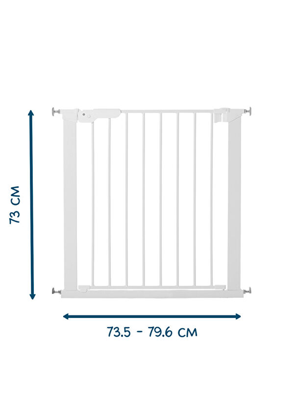 BabyDan Premier, extra brede drukpassende, traphek, 125 cm, babyhekje, metaal, wit, Made in Denmark - (Pet Gate/Dog gate BabyDan Premier, extra brede drukpassende, traphek, 125 cm, babyhekje, metaal, wit, Made in Denmark - (Pet Gate/Dog gate