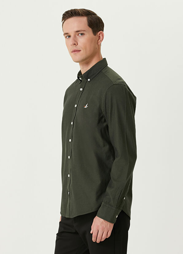 Beymen Club Comfort Fit Haki Gömlek - 4