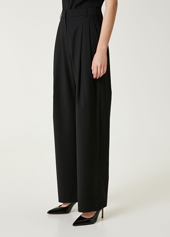 Beymen Club Black Pleated Palazzo Trousers - 4