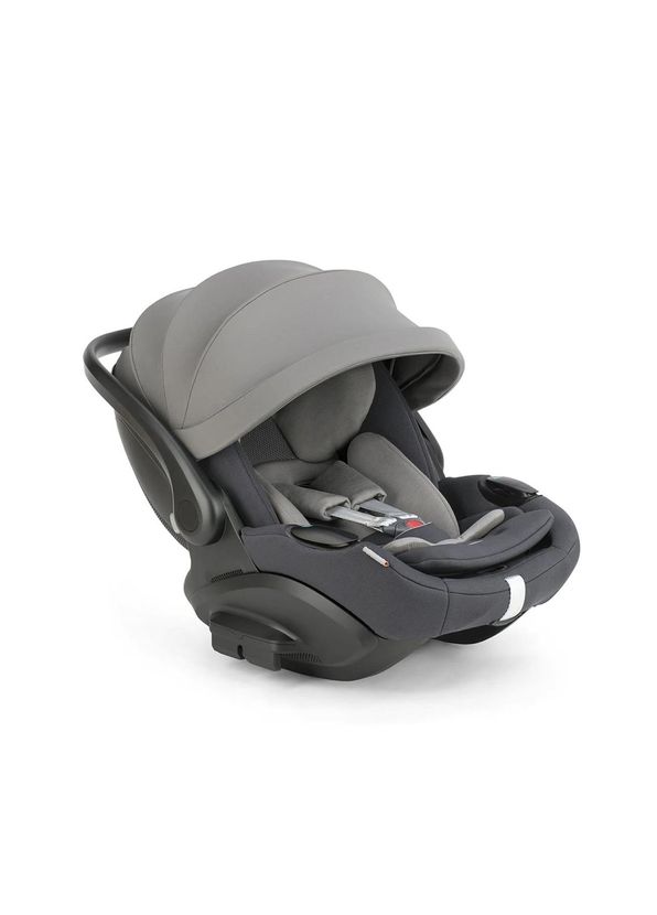 Inglesina Electa Plus Garage Grey Baby Stroller and Darwin Recline Evo 4-Piece Travel System Baby Stroller with Baby Lap - 4