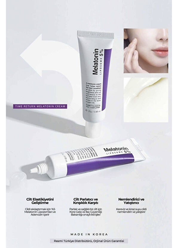 Maxclinic Time Return Cream Tube Yorgun Ciltler İçin Yaşlanma Karşıtı Besleyici Melatonin Gece Kremi 25 gr - 3
