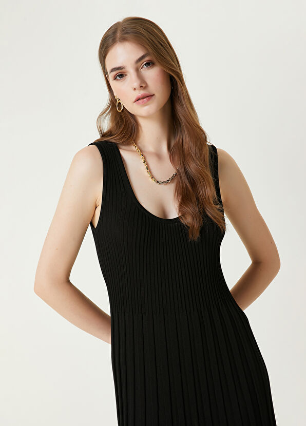 Beymen Club Black Maxi Knit Dress - 2