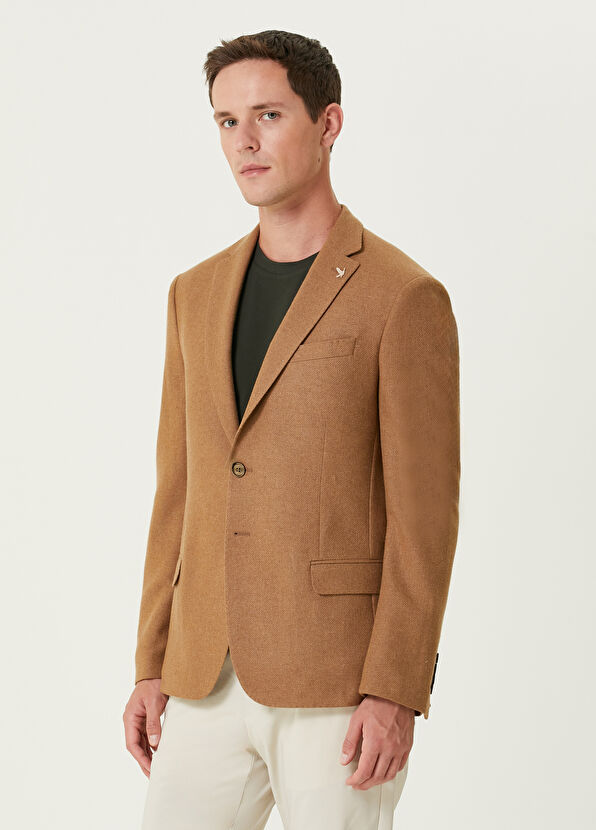 Beymen Club Dark Beige Wool Cachet Jacket - 4
