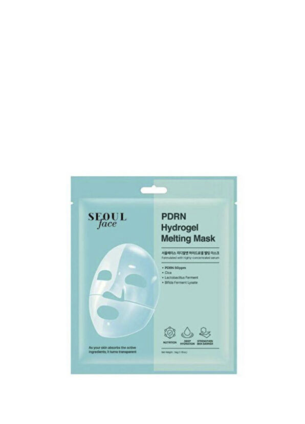 Dermal Seoul Face PDRN Hydrojel Eriyen Maske Nemlendirici Cilt Onarıcı Şeffaf Jel 2 Adet Yüz Maskesi 34 gr - 2