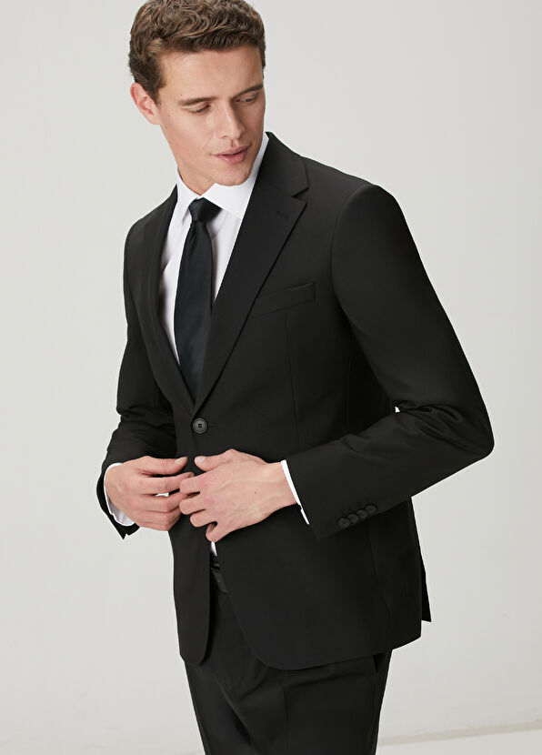 Beymen Club Siyah Yün Karışımlı Takım Elbise - 2