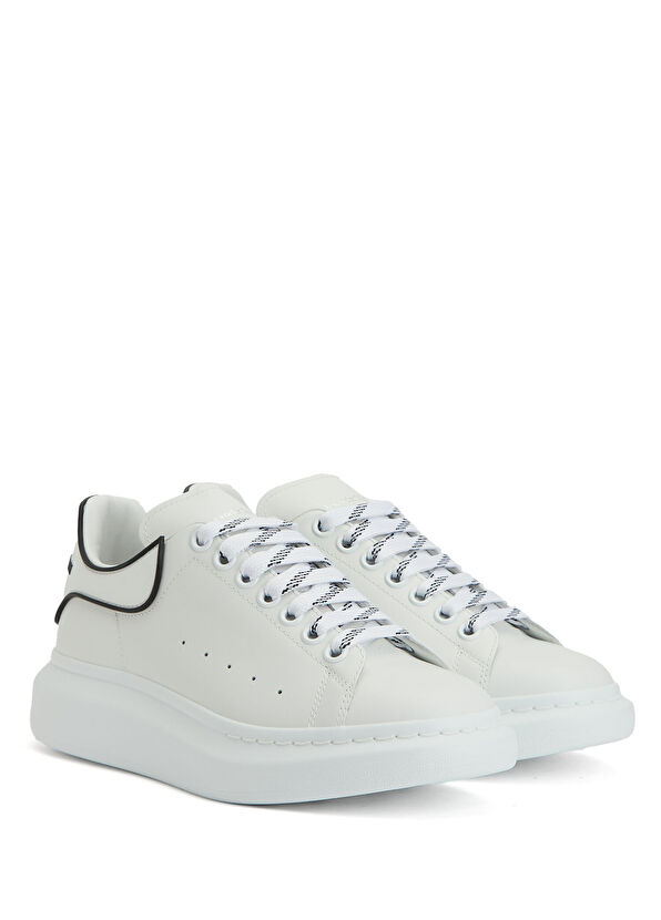 Oversized Beyaz Erkek Deri Sneaker - Görsel 4