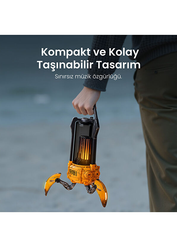 Gravastar  Süpernova Sarı Özel Seri Led Işıklı Bluetooth Hoparlör 25W  - 2