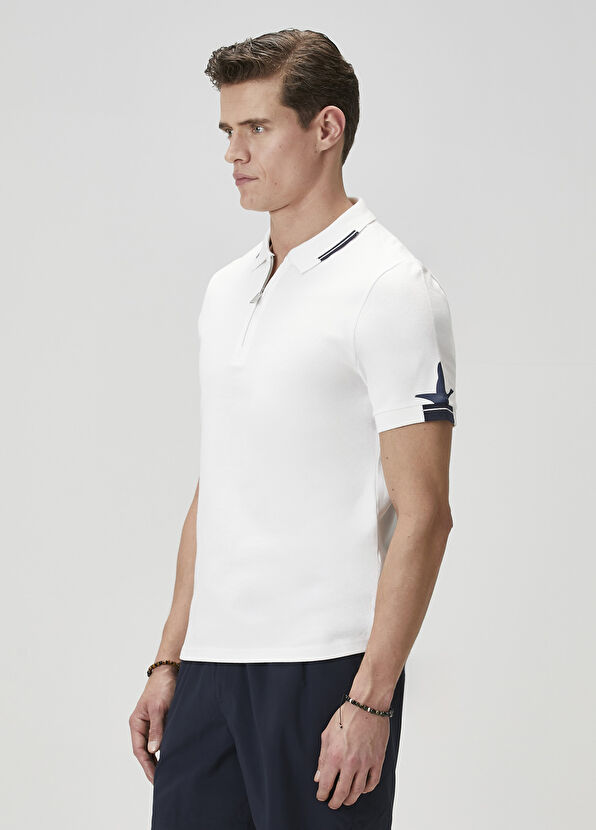 Beymen Club Comfort Fit Beyaz Polo Yaka T-shirt - 4
