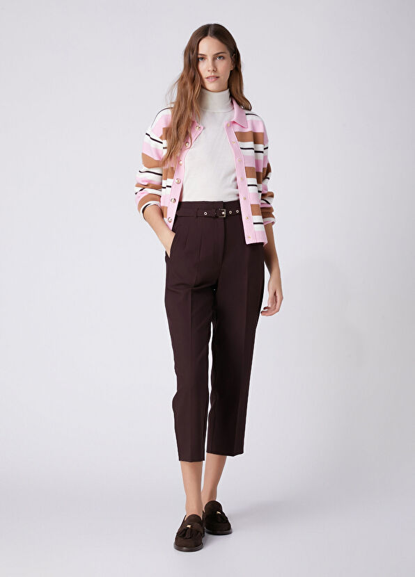 Beymen Club Pink Striped Polo Cardigan - 3