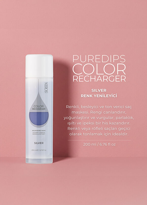 Screen Hair Care Puredips Colored Silver Nourishing Hair Mask 200 ml - 2