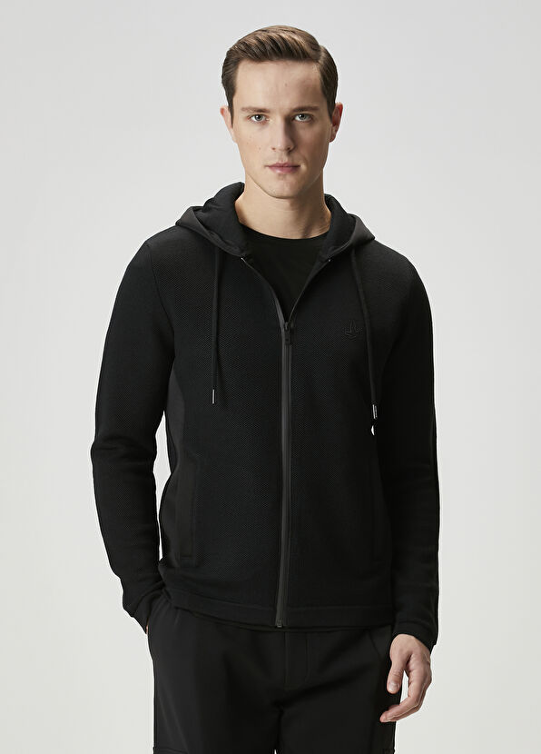 Beymen Club Black Hooded Wool Knit Cardigan - 1
