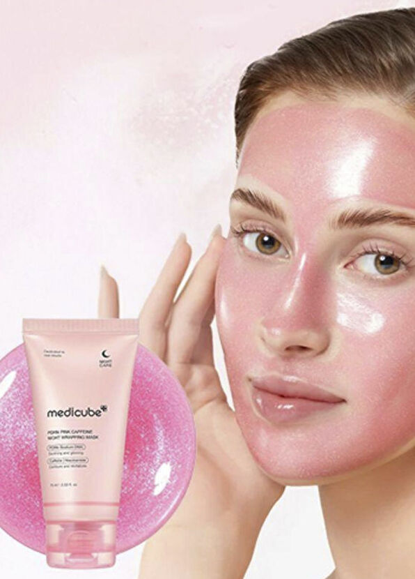 Medicube PDRN Pink Caffeine Night Wrapping Mask Sıkılaştırıcı Yüz Maskesi 75 ml - 4