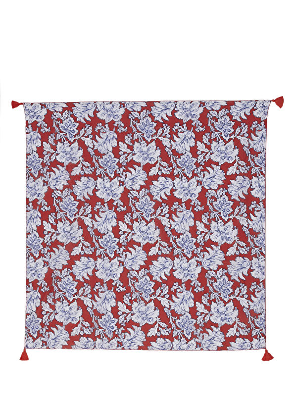 Beymen Club Kırmızı Floral Desenli Kadın Şal - 1