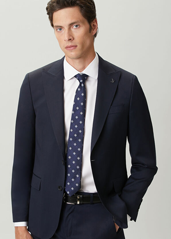 Beymen Club Navy Blue Imported Wool Suit - 2