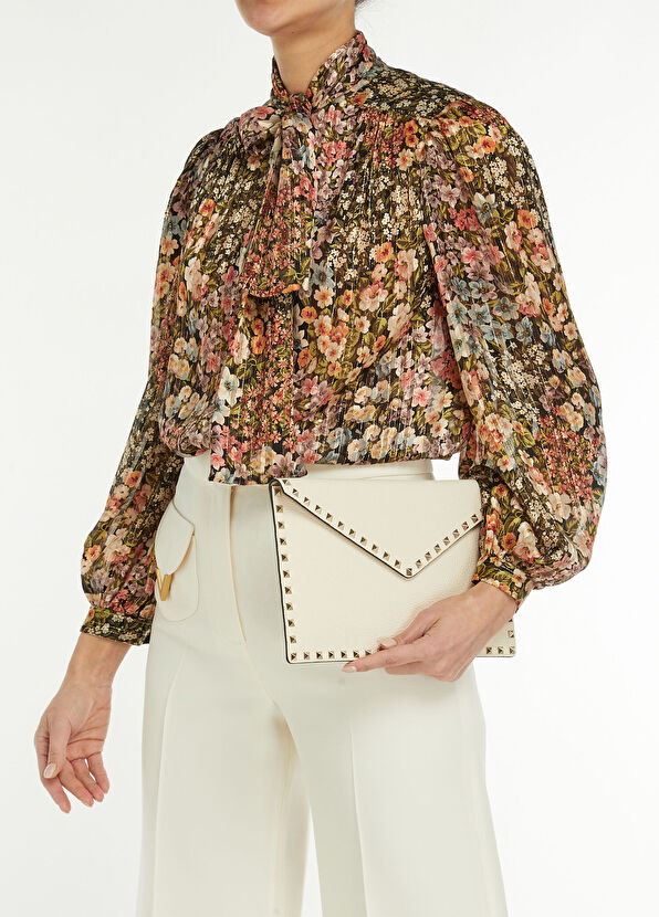 Rockstud Ekru Kadın Deri El Portföyü - Görsel 3