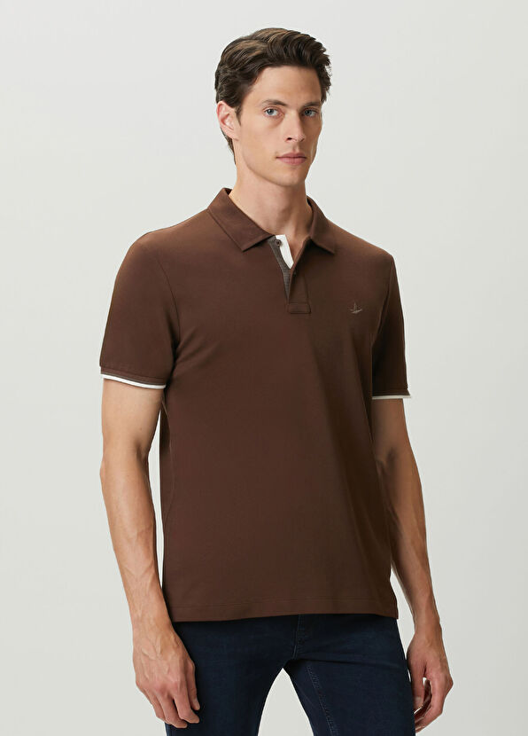 Beymen Club Kahverengi Vizon Polo Yaka T-shirt - 2