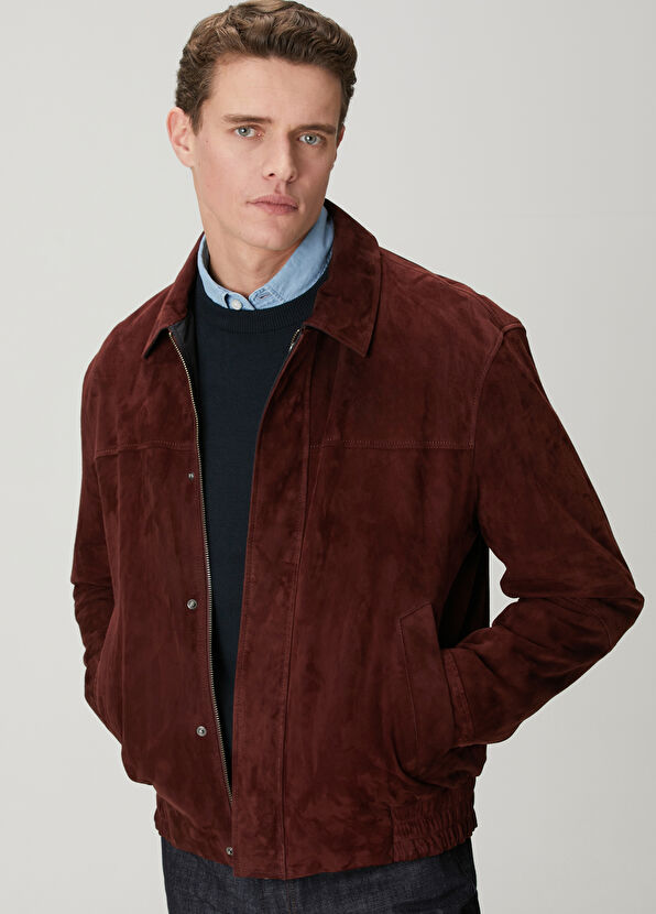 Beymen Club Burgundy Double-Sided Suede Jacket - 2