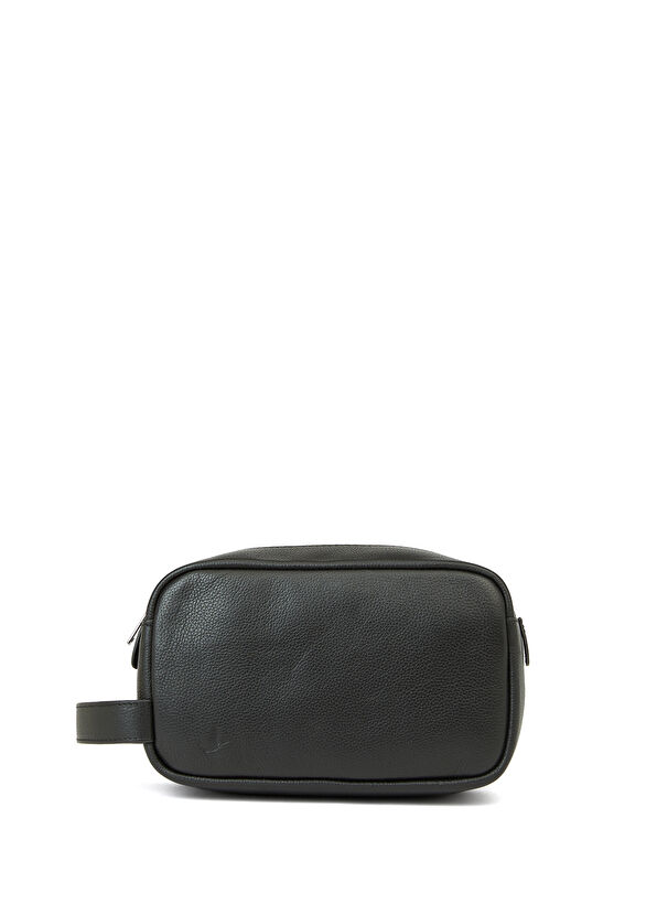 Beymen Club Black Men's Leather Grooming Bag - 1