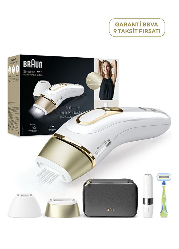 Braun Silk Expert Pro 5 Venus PL5146 Çanta ve 2 Başlıklı IPL Lazer Epilasyon Aleti - 1