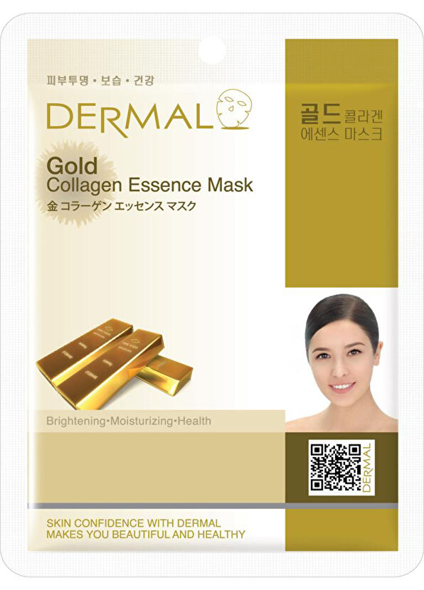 Dermal Beyazlatıcı ve Nemlendirici Altın Özlü Kolajen 10'lu Yüz Maskesi - 2
