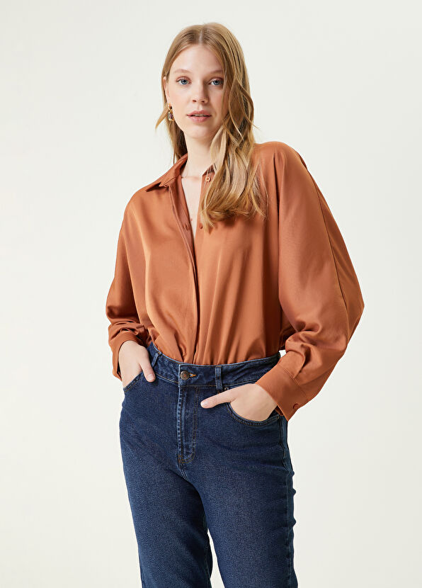 Beymen Club Kiremit Dökümlü Twill Gömlek - 1