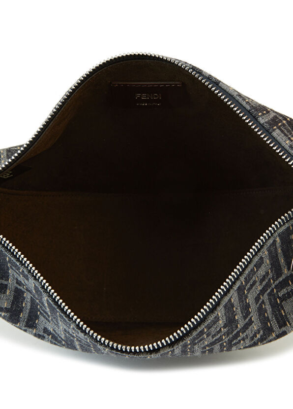 Gri Logo Desenli Erkek Çapraz Çanta - Görsel 6