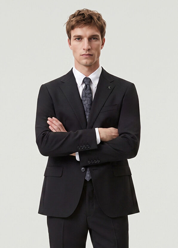 Beymen Club Black Classic Fine Wool Suit - 2