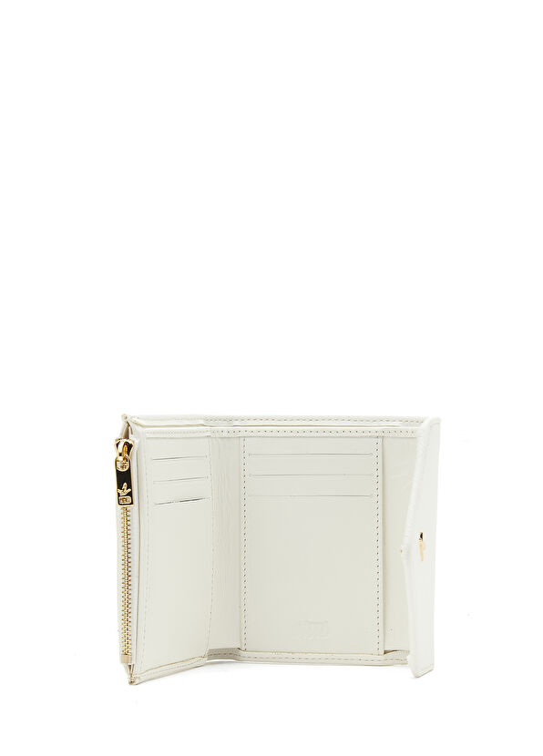 Beymen Club White Logo Detailed Small Women's Wallet - 3