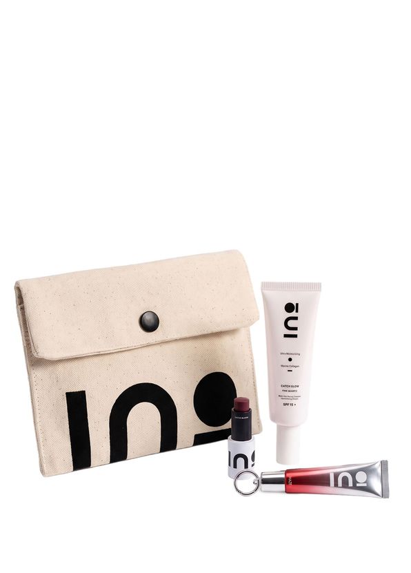 INO Beauty Your Everyday Essentials Cosmos Pink Quartz Bare Stick Ruj Allık 4,5 gr Işıltılı Nemlendirici 50 ml ve Lip Balm 15 ml - 1