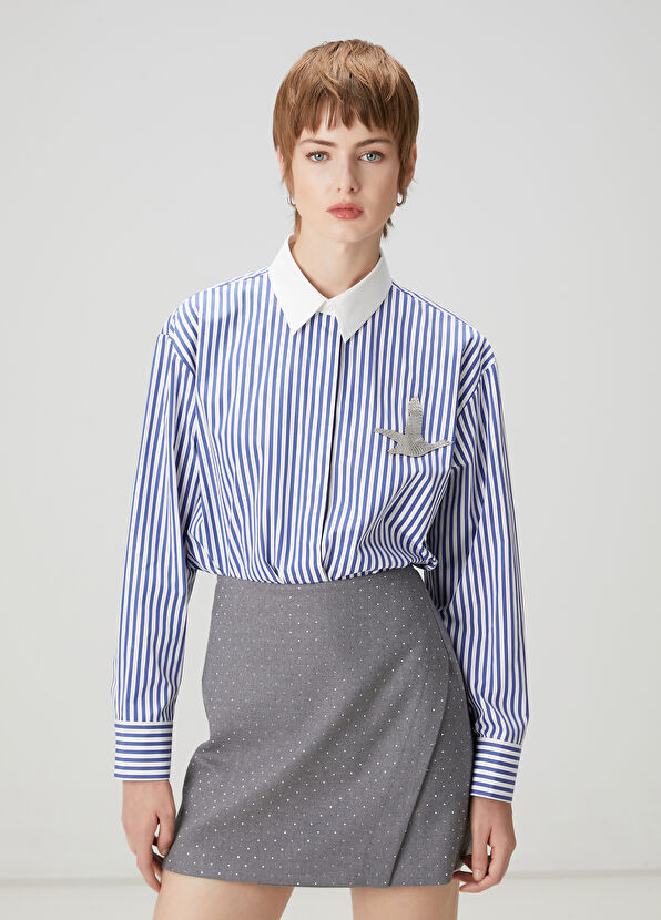 Beymen Club Blue And White Striped Shirt - 1