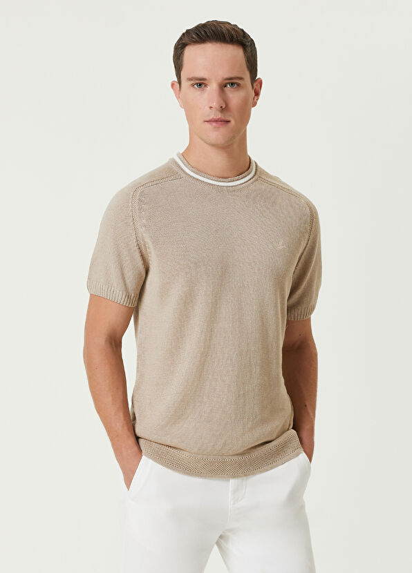 Beymen Club Bej Kısa Kollu Keten Kazak - 1