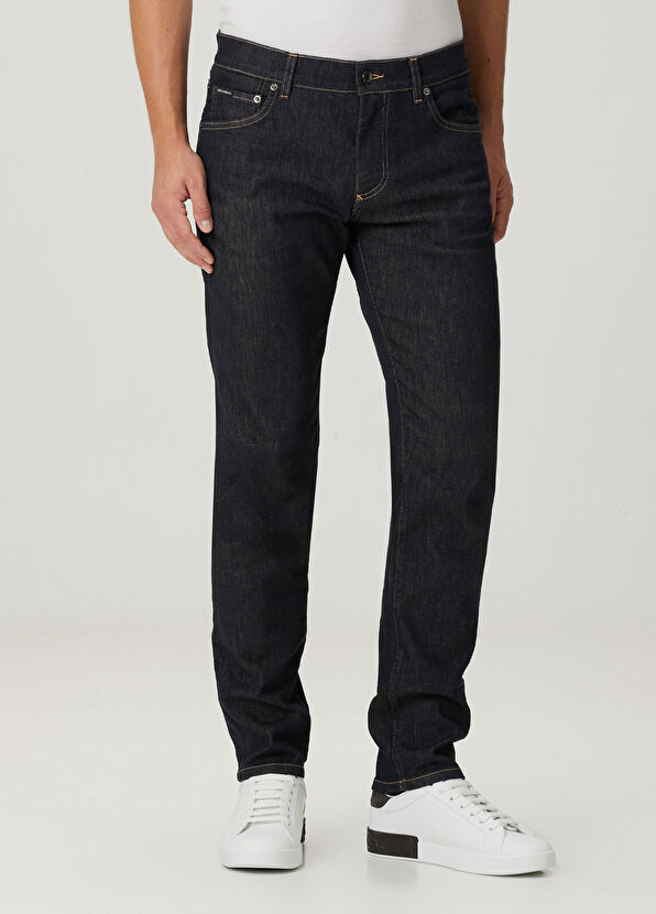 Lacivert Jean Pantolon - Görsel 4