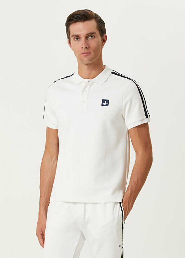 Beymen Club Off-White Stripe Detailed Polo T-Shirt - 1