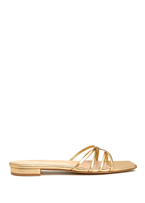 Beymen Club Gold Kadın Deri Terlik - 1