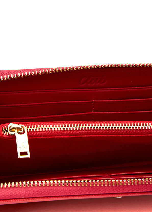 Beymen Club Pink Logo Detailed Women's Large Leather Wallet - 3
