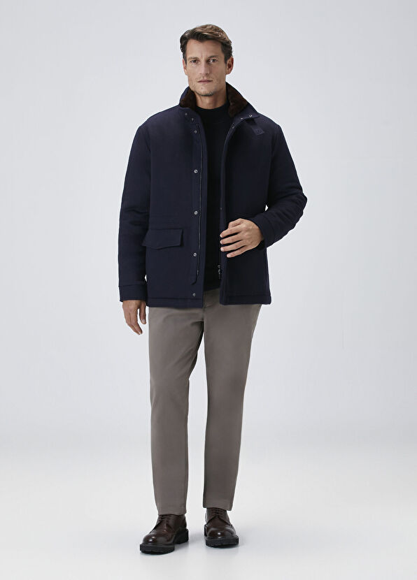 Beymen Collection Navy Cashmere Blend Wool Coat - 3