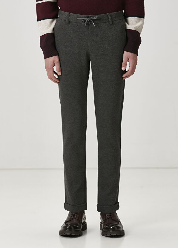 Beymen Club Antrasit Diyagonal Desenli Chino Pantolon - 2