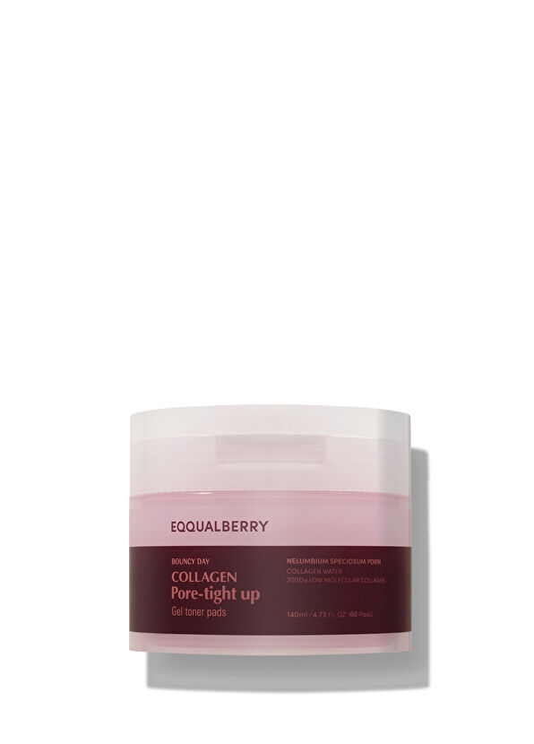 EqqualBerry Collagen Pore Tight Up Gel 60'lı Gözenek Önleyici Kolajenli Jel Ped 140 ml - 1