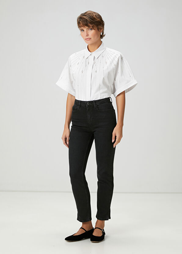 Beymen Club Beyaz Taş İşlemeli Gömlek - 2