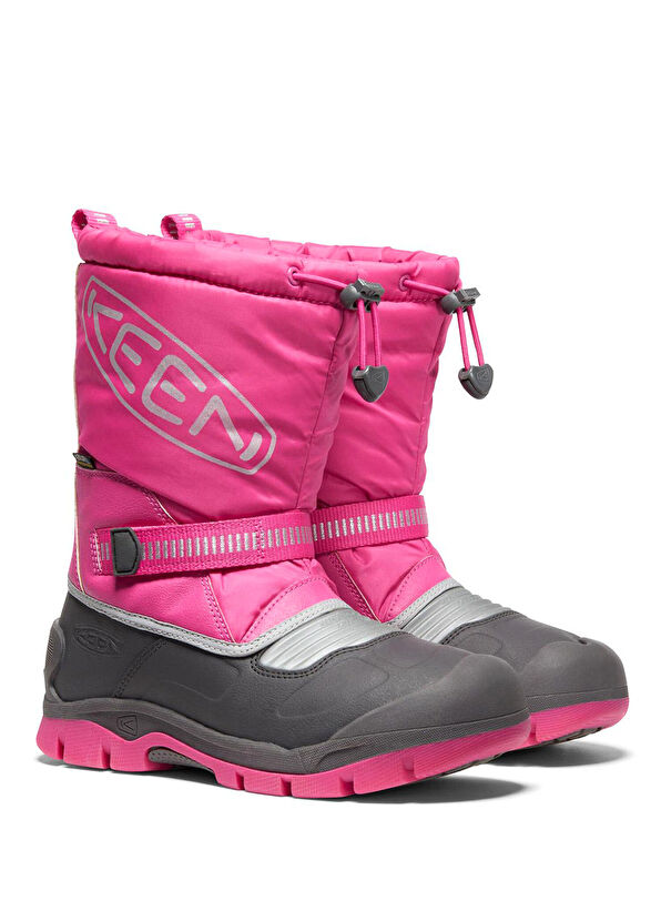 Keen Snow Troll Fuchsia Purple Silver Waterproof Unisex Kids Boots - 2